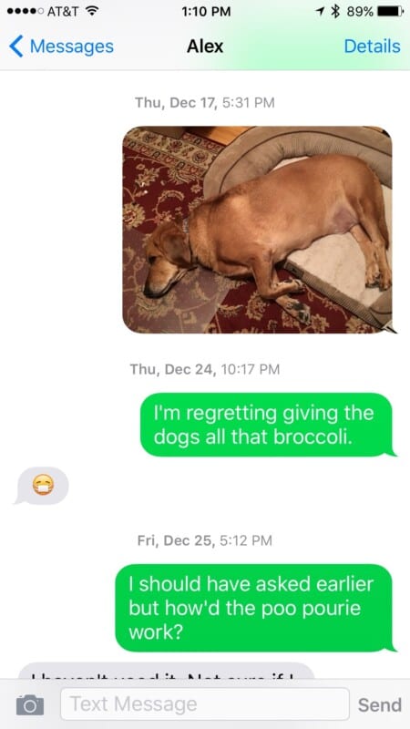 text message between mother and son