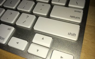 Apple Wireless Keyboard with Shift Key, Shift key on Apple Wireless keyboard, Apple keyboard