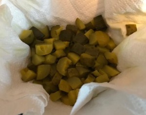 diced pickles