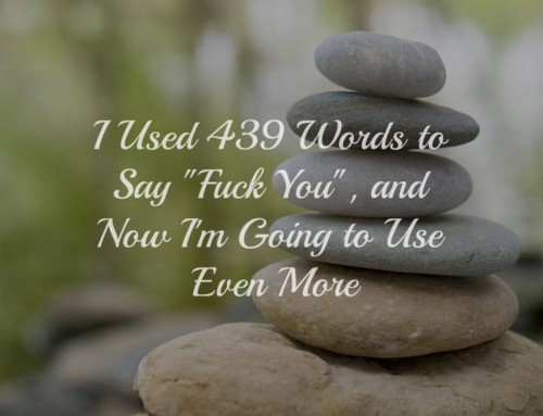 I Used 439 Words to Say “Fuck You”, and Now I’m Going to Use Even More
