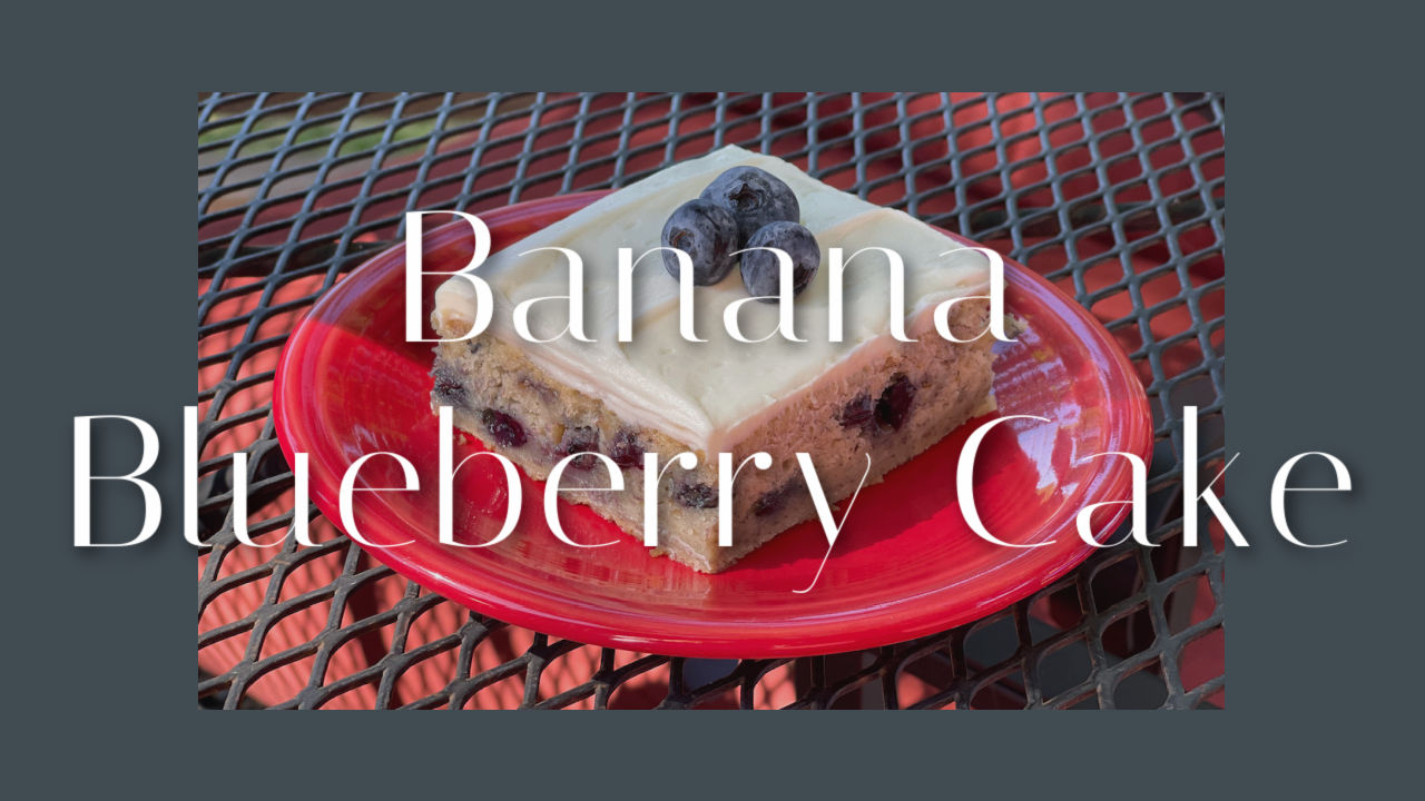 banana blueberry cake